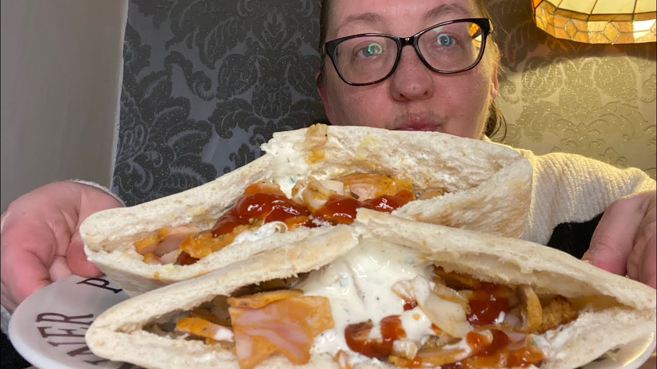Chicken shawarma kebab #mukbang #ukfood #food