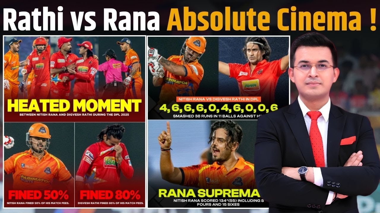 Rathi vs Rana Absolute Cinema ! Nitish Rana on heated exchange with Digvesh Rathi In DPL.