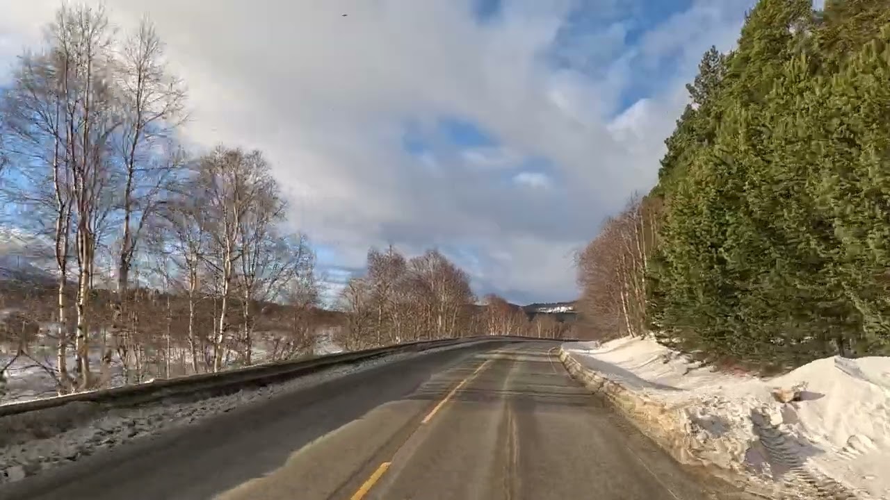 Vinter Roadcam - Fra R&oslash;ros til Hanestad i &Oslash;sterdalen (1t. 42 min.)