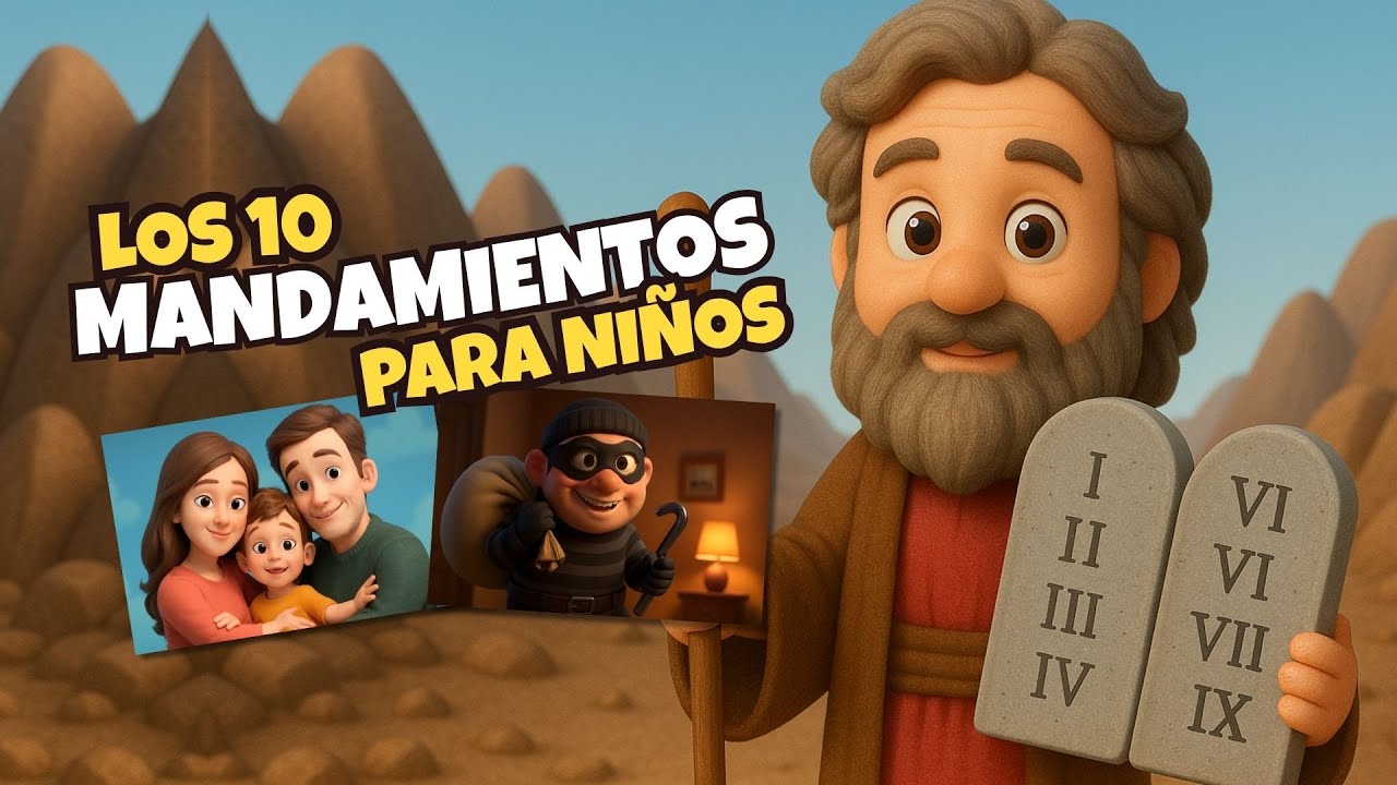 📜 Los 10 MANDAMIENTOS  | Para NIÑOS | PequeFe