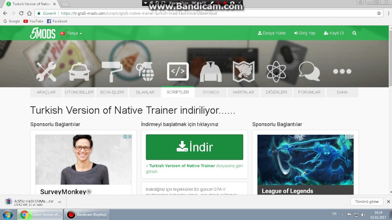 Gta 5 Native Trainer Kurulum (T&uuml;rk&ccedil;e Versiyonu)