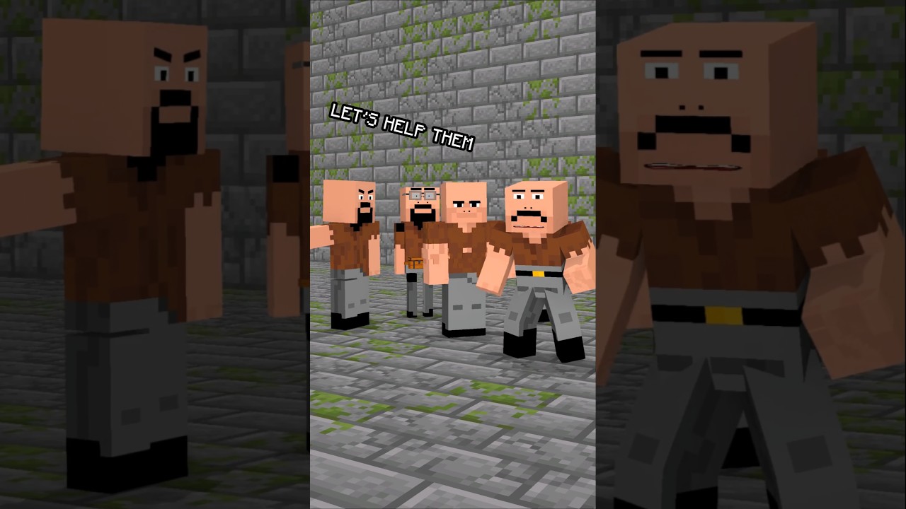 HELP Herobrine And Friends To Get Out Of Bedrock Wall #friendship #shorts #trending #anime