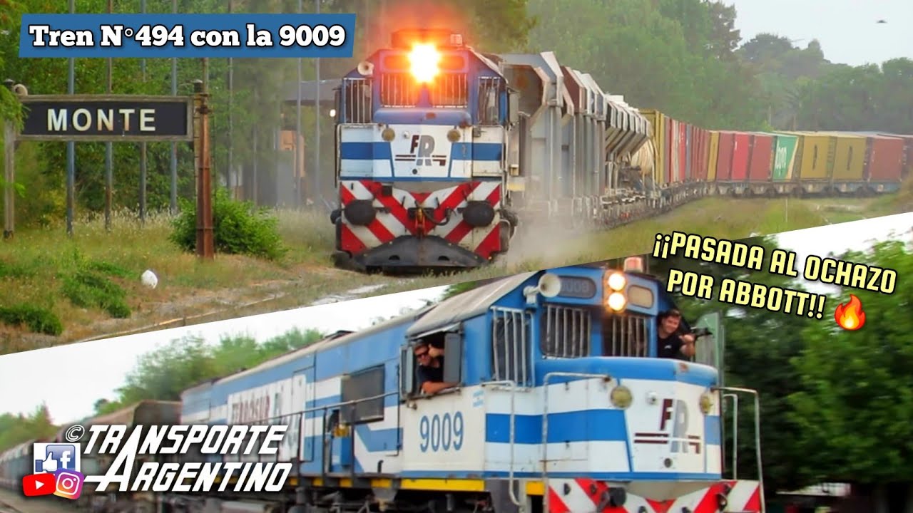 ¡Hermoso Tren de FERROSUR ROCA! - GT22CW 9009 con el 494 pasando por MONTE y ABBOTT - 01/02/26