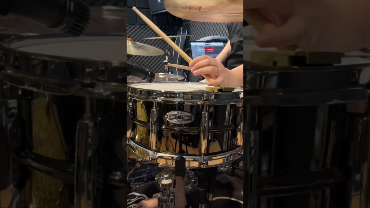 Pearl Sensitone Alloy Black/Brass Snare 14x6.5 #shorts #pearldrums #snaredrums  #new #brass