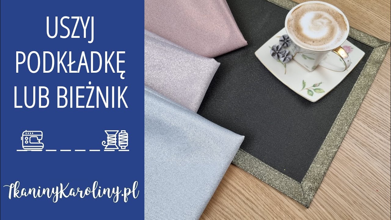 Jak uszyć podkładkę lub obrus na stół? - róg kopertowy - Tkaniny Karoliny