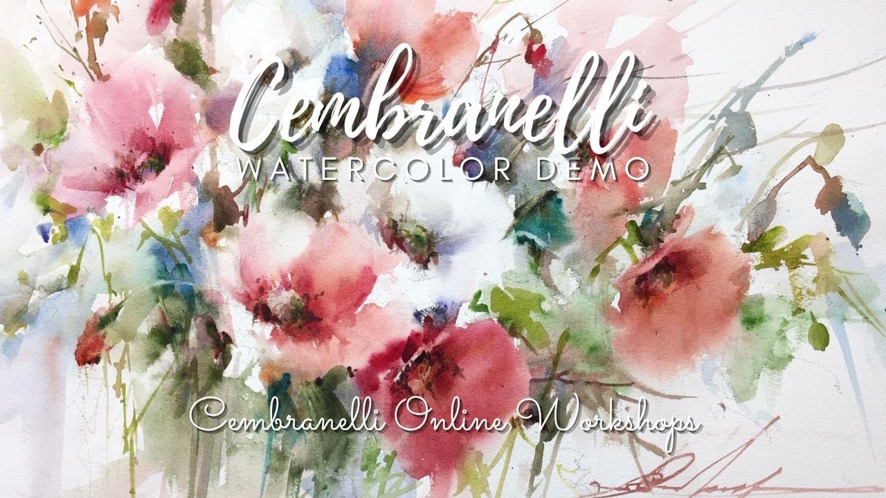 Demo for Nevada Watercolor Society, Poppies