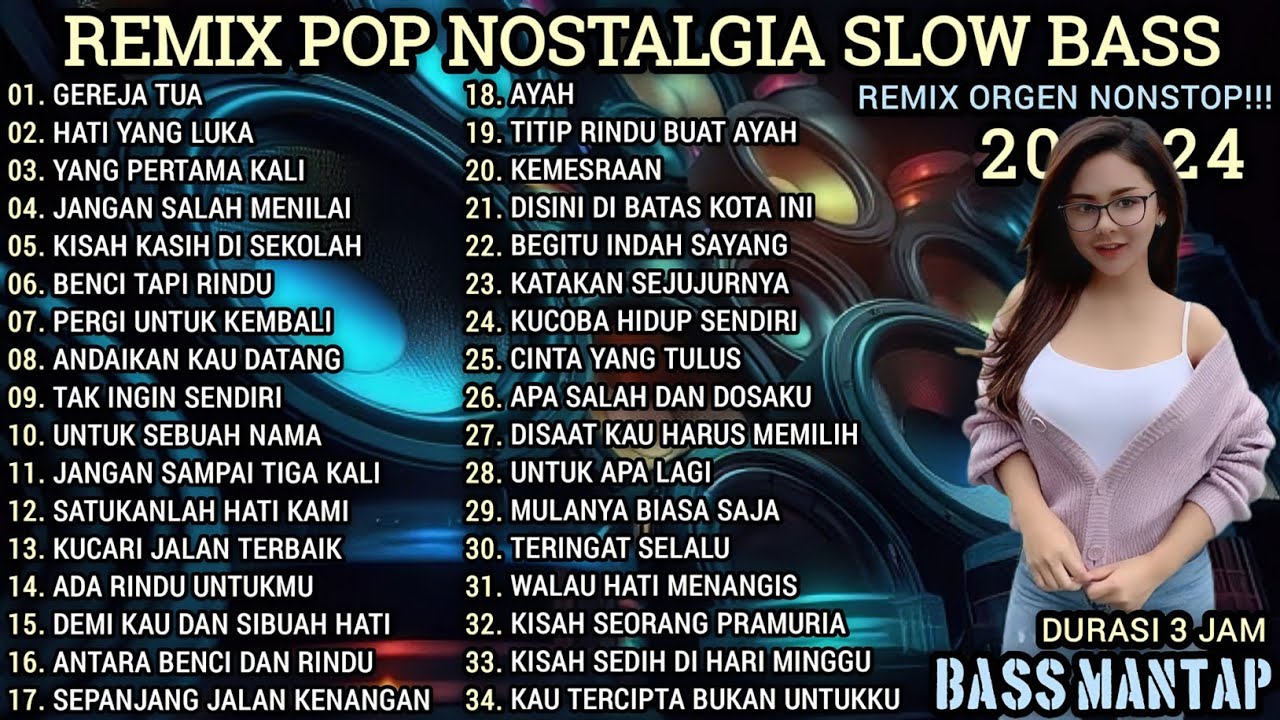 REMIX POP NOSTALGIA NONSTOP || REMIX ORGEN TUNGGAL SLOW BASS || REMIX ORGEN TERBARU 2024