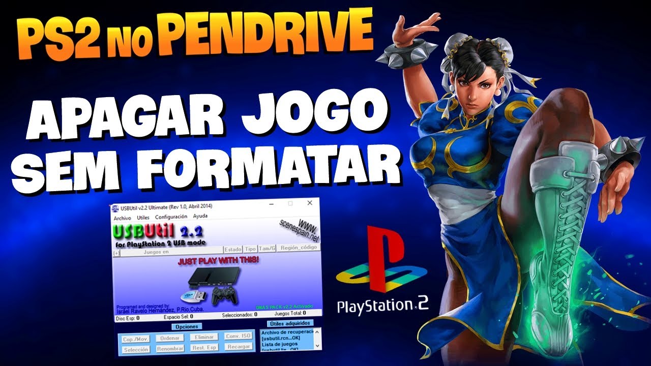 COMO APAGAR JOGOS DE PS2 DO PENDRIVE SEM PRECISAR FORMATAR | USB UTIL