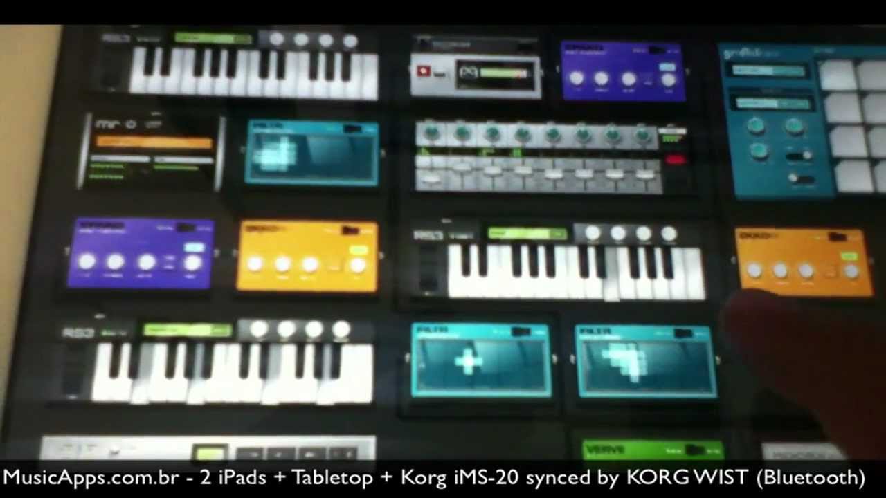 Synth JAM 17: Tabletop + Korg iMS-20 synced via bluetooth