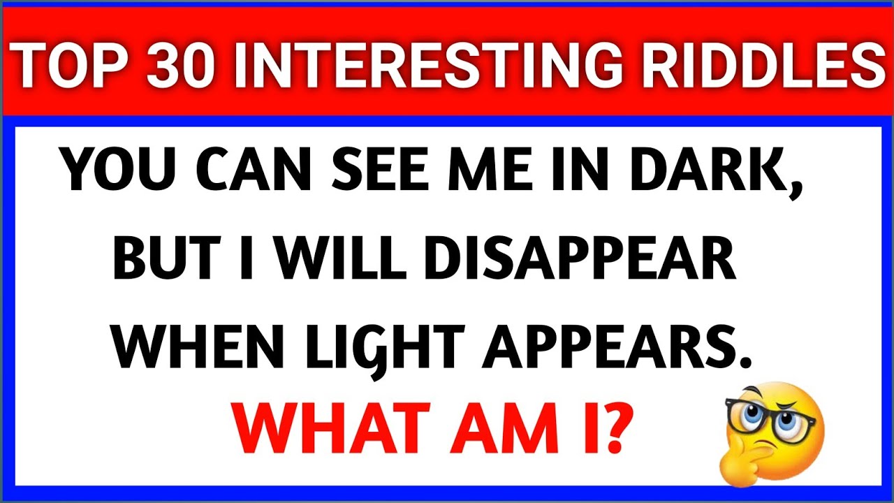 30 Riddles Only Smart People Can Solve