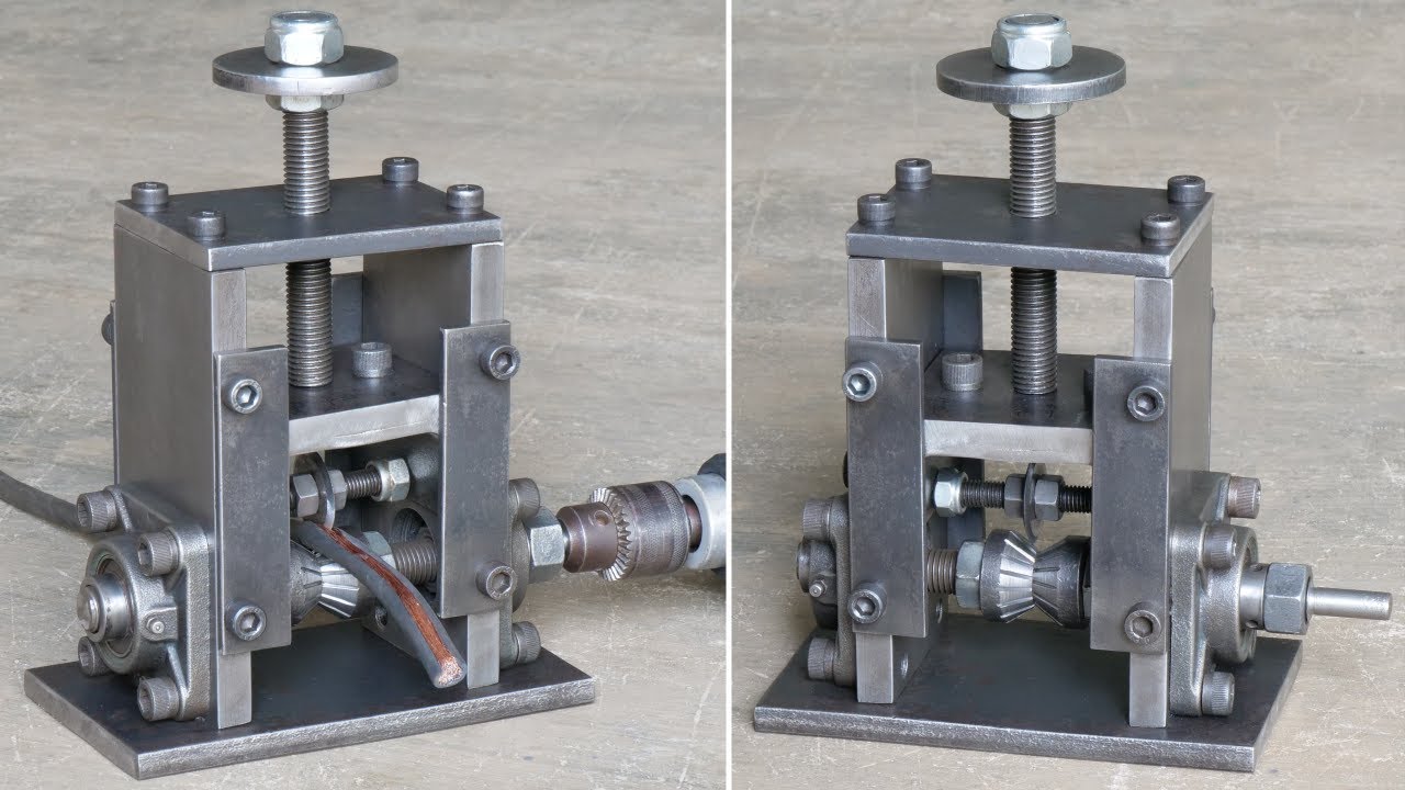 How To Make A Wire Stripping Machine | Simple Diy Wire Stripper Without Welding | DIY