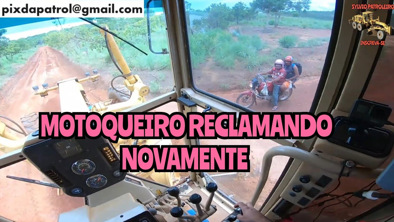 MESMO MOTOQUEIRO RECLAMANDO /Motoniveladora caterpillar 120k grader niveleuse motoconformadora