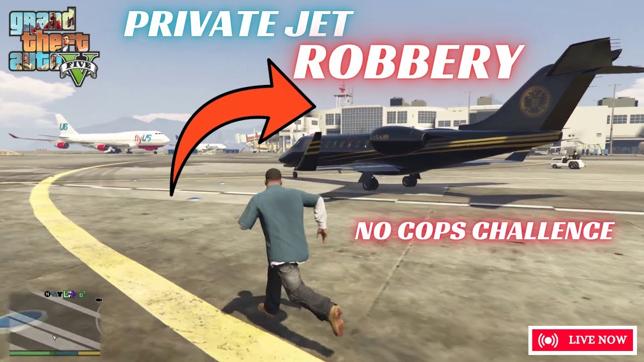 GTA 5 Private Jet Robbery in Los Santos ✈️  No Cops Challenge | GTA V ENHANCED 2025  