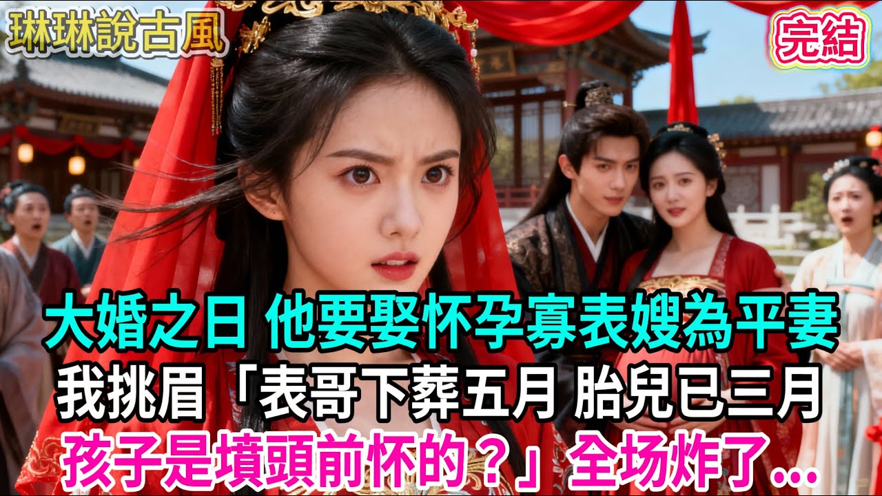 【古言】大婚之日 他要娶怀孕寡表嫂為平妻；我挑眉「表哥下葬五月 胎兒已三月 孩子是墳頭前怀的？」全场炸了...#古言 #爱情 #完結 #前妻 #大女主 #渣男 #綠茶 #打臉