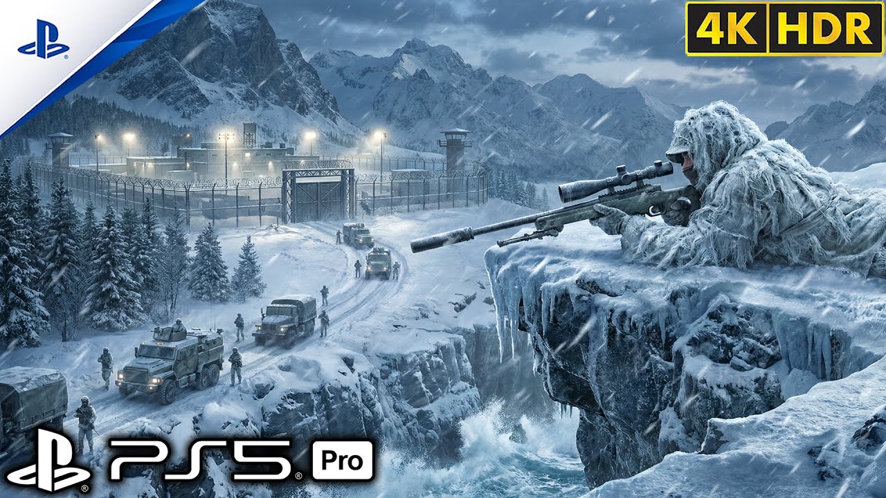 (PS5) Silent Sniper in the Snowy Mountains | Ultra Realistic Gameplay [4K60FPS] Call of Duty