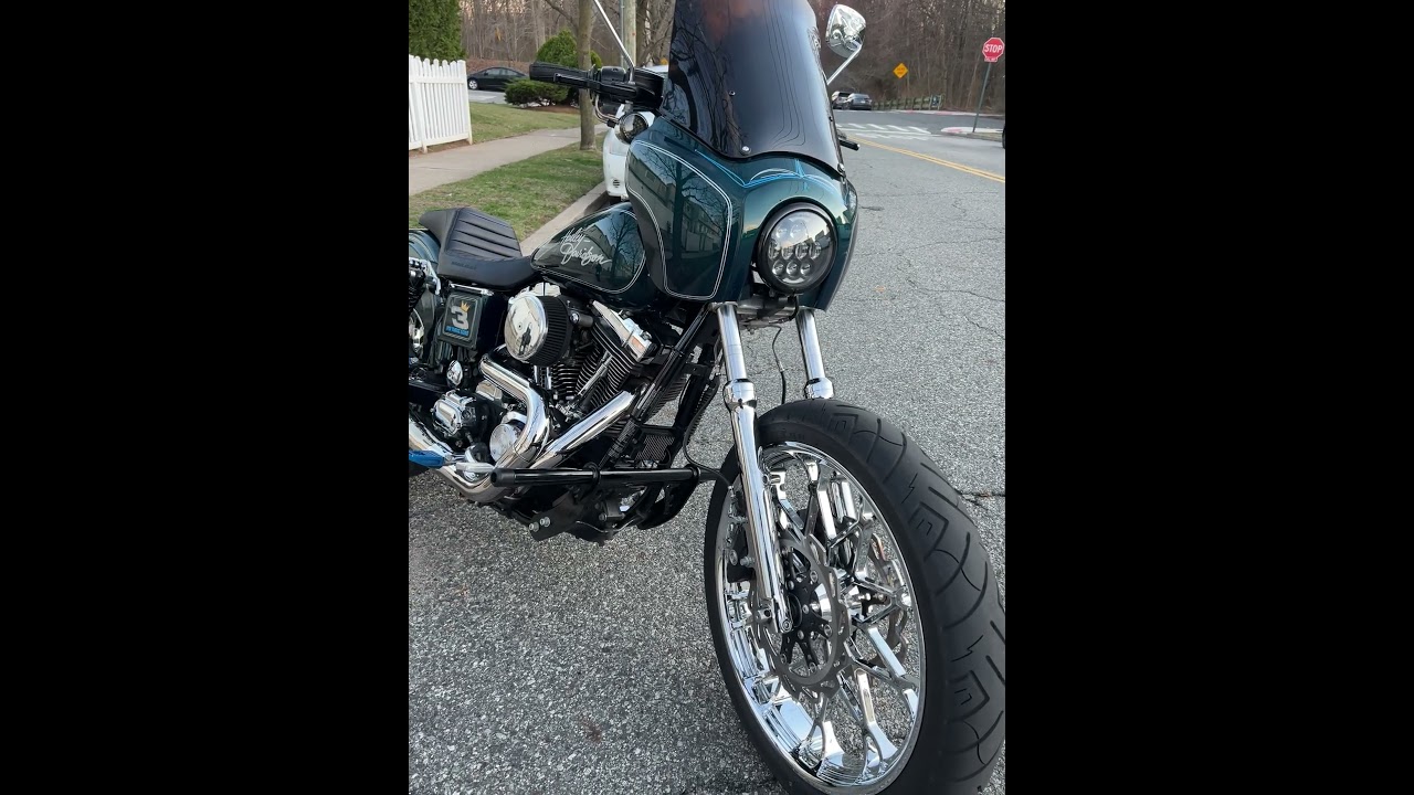 2002 Harley Davidson Low Rider Big Chrome Wheels #dyna #harleydavidson