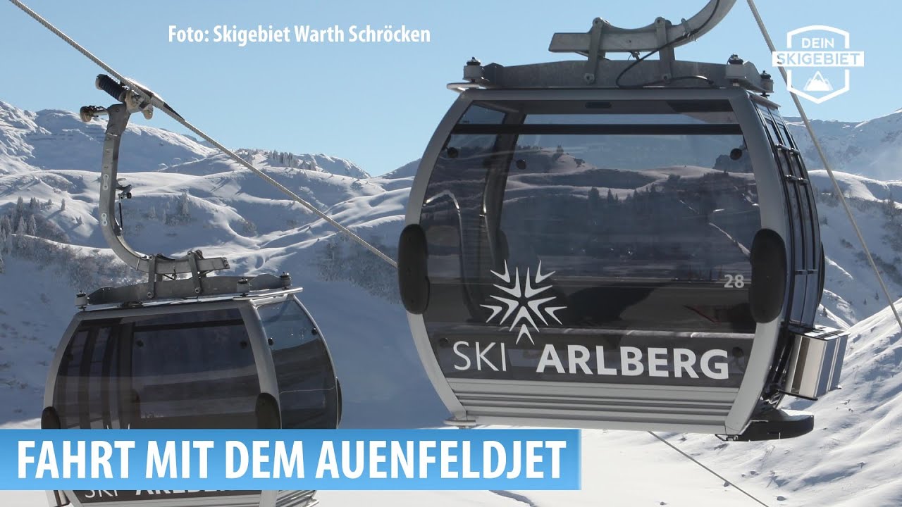 Fahrt mit dem Auenfeldjet, Verbindungsbahn Skigebiete Warth-Schröcken - Lech Zürs