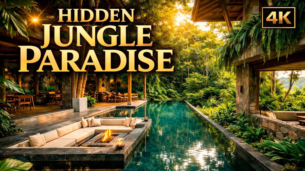 Hidden Jungle Paradise — Luxury Tropical Villa Escape in 4K (1 Hour Relaxation)