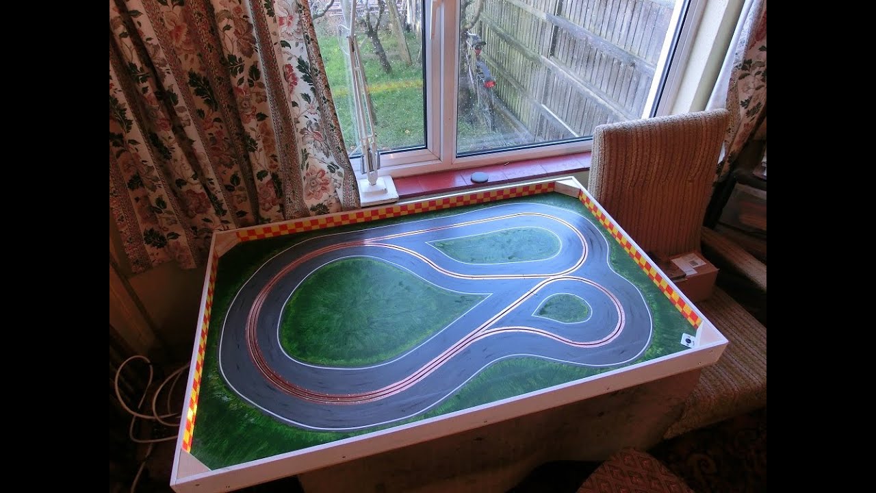 30x48 Inch Slot Car (Scalextric) Track Build