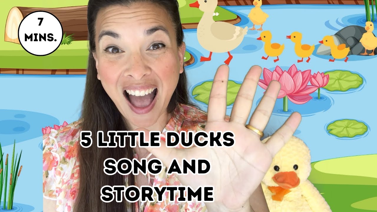 Five Little Ducks Song for Preschool Children-Learn to Count-Little Ducks Story time