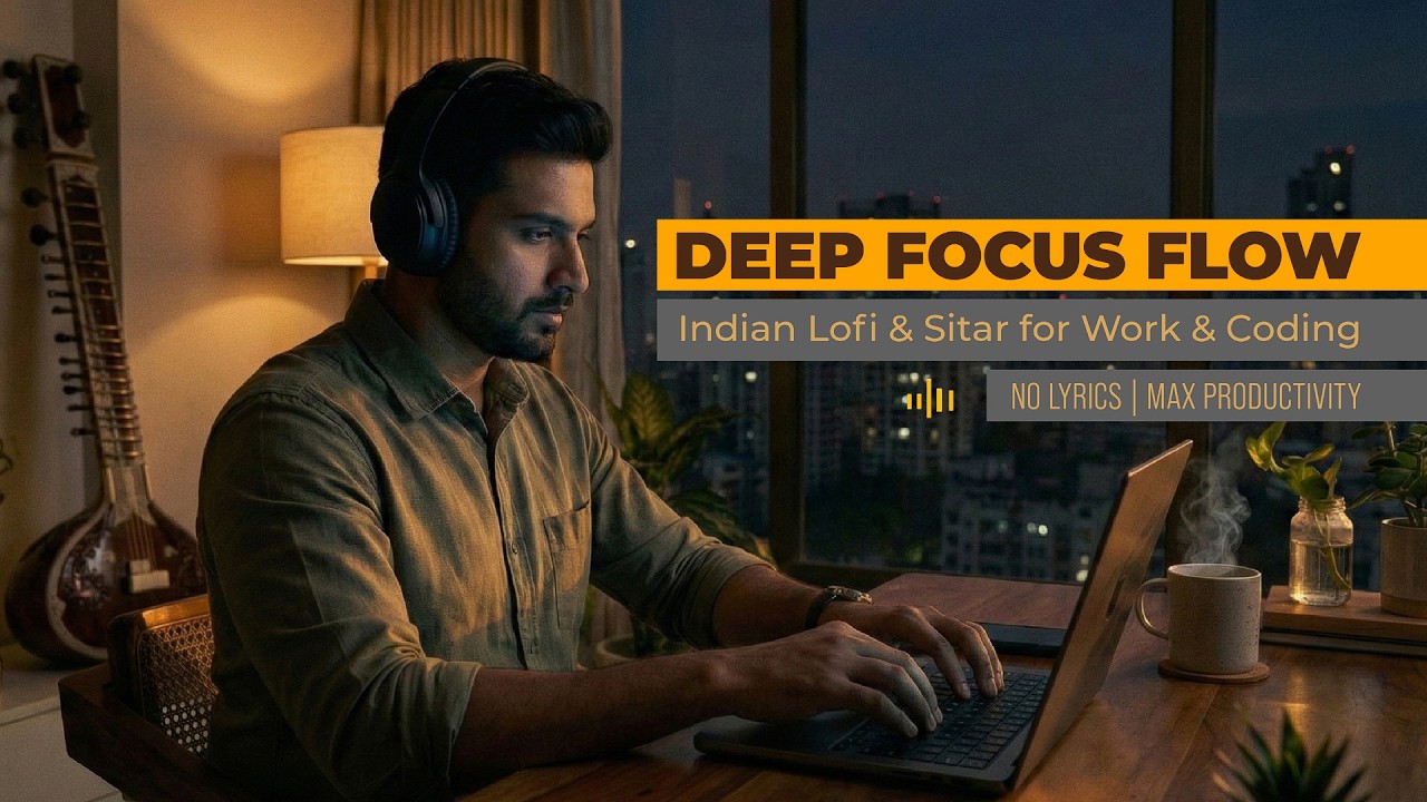 Work from Home Essentials: Classy Indian Fusion Beats for Focus 💼 | Sitar x Lofi | Study & Read