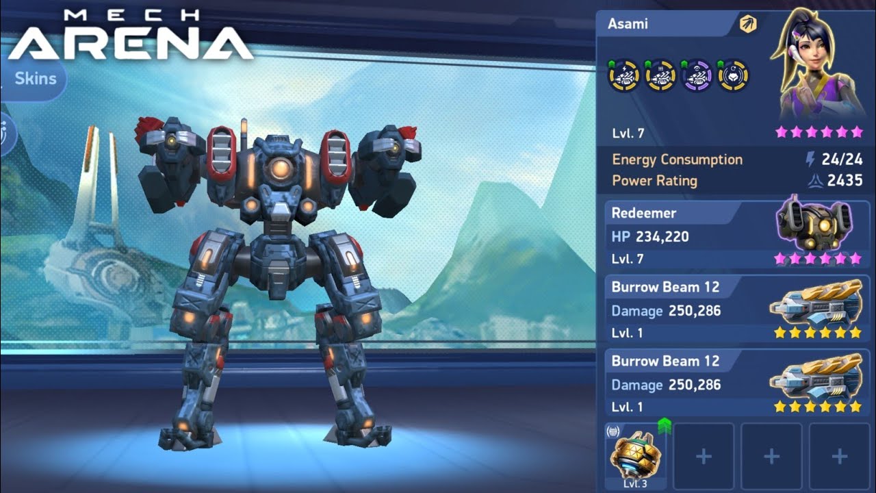 Max Redeemer One Shot Kill with Burrow Beam - Mech Arena