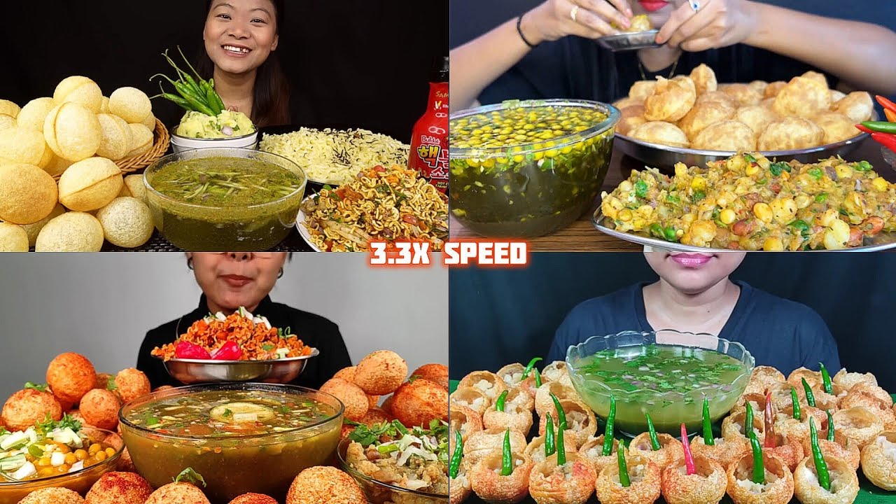 ASMR: Eating Pani puri eating challenge 😍😋 Golgappa Spicy Spicy puchka eating Mukbang 🔥