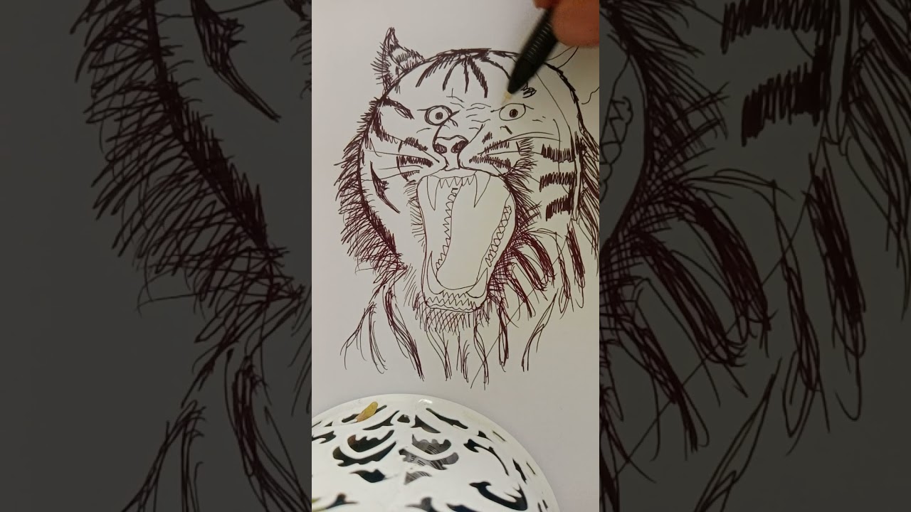 tutorial menggambar macan