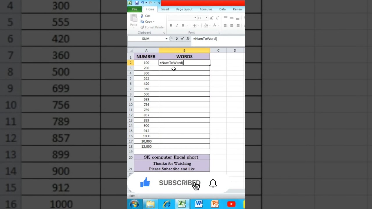 😯 How To Convert Numbers into Words in excel #excel #ytshorts #shorts