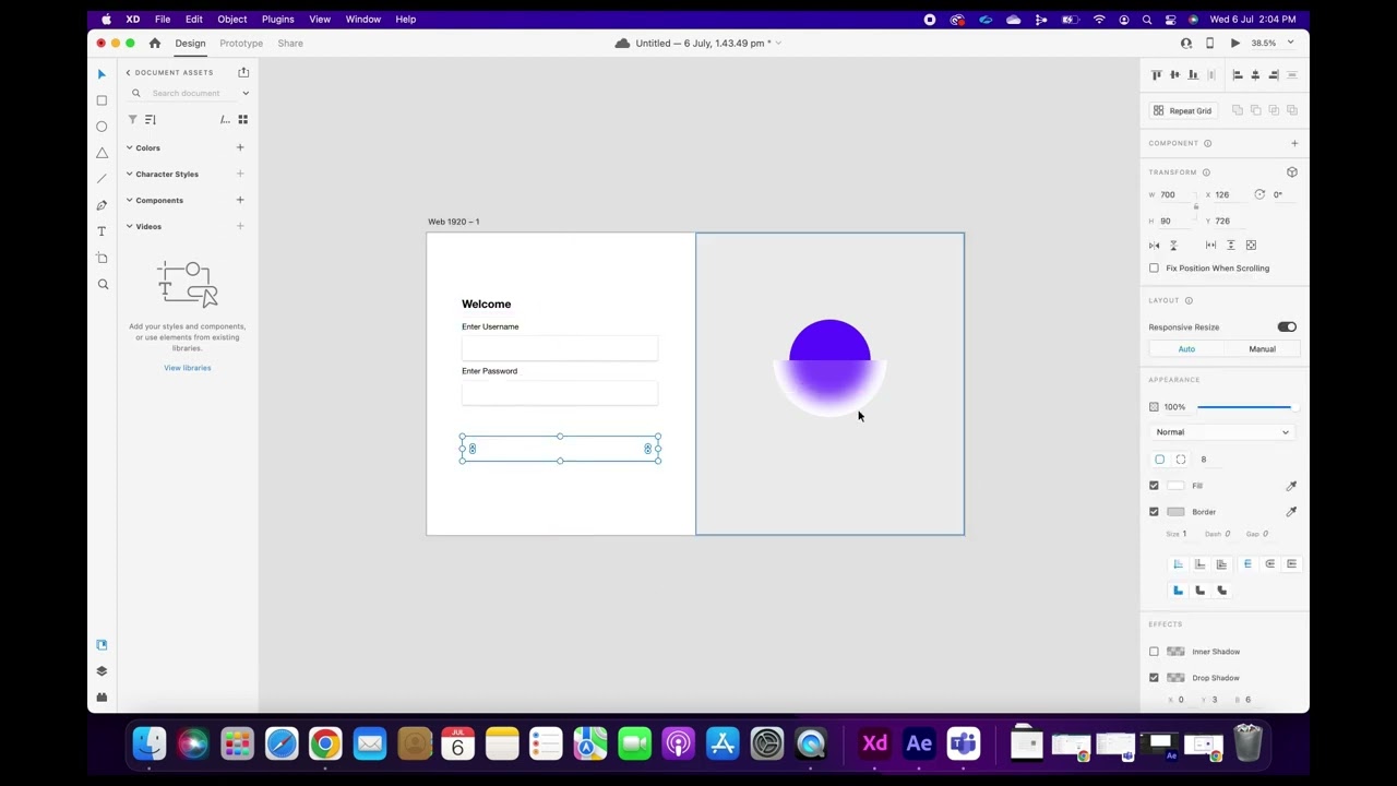 login page Design in Adobe XD |UI/UX Design