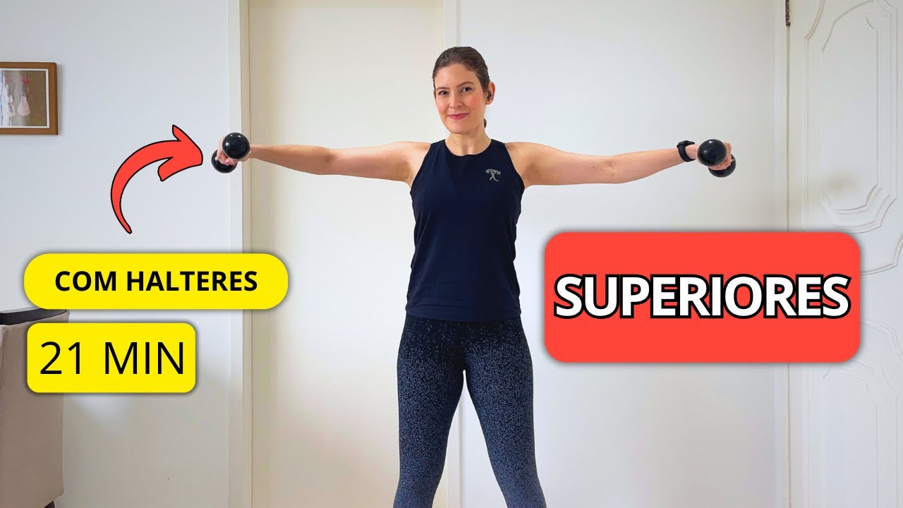 Treino de Braços com Halteres em Casa 💪 21 Minutos para Fortalecer Bíceps e Ombros