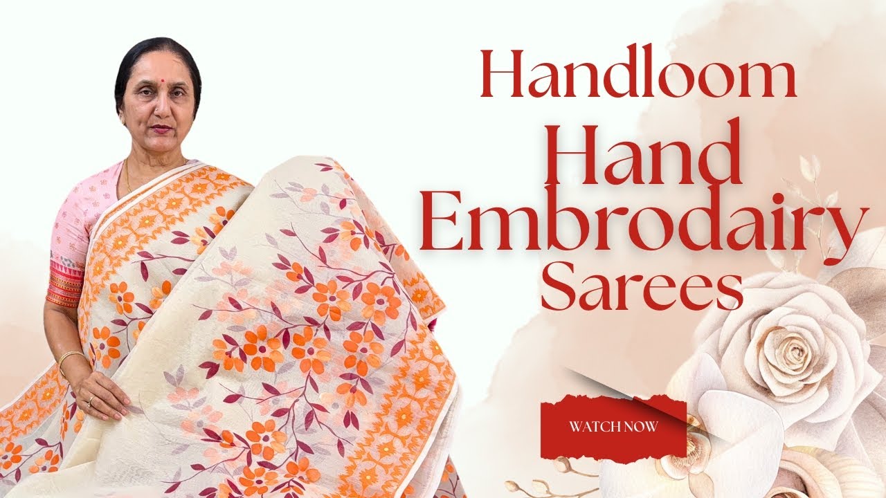 Handloom Hand embrodairy Sarees by Anitha Reddy \\ Trends block prints \\