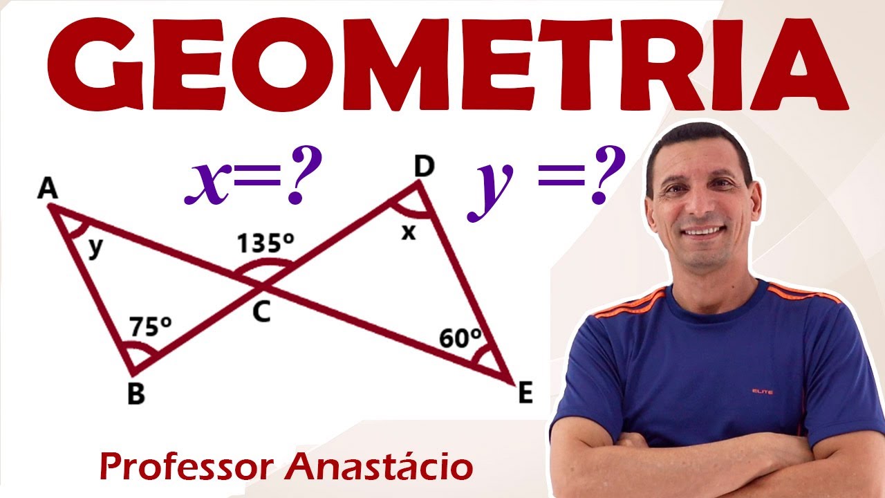Como calcular passo a passo o valor de x e y num triângulo qualquer. #matemática_básica #mathematics