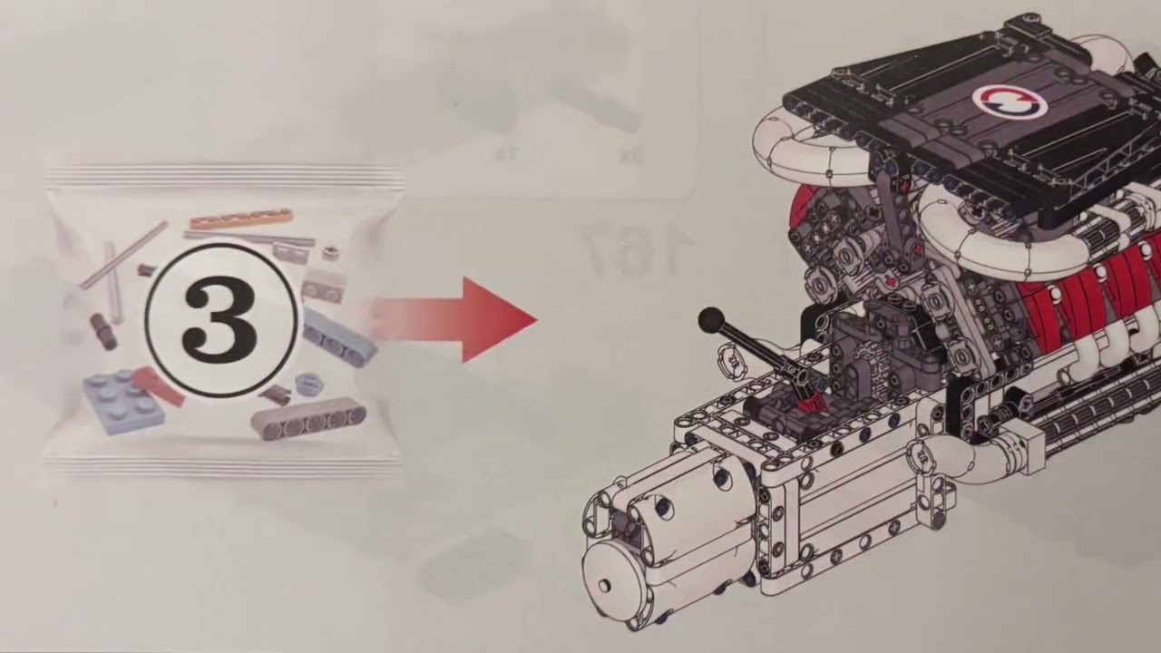 Mould King 10203 - MB Car V8 Engine + Transmission