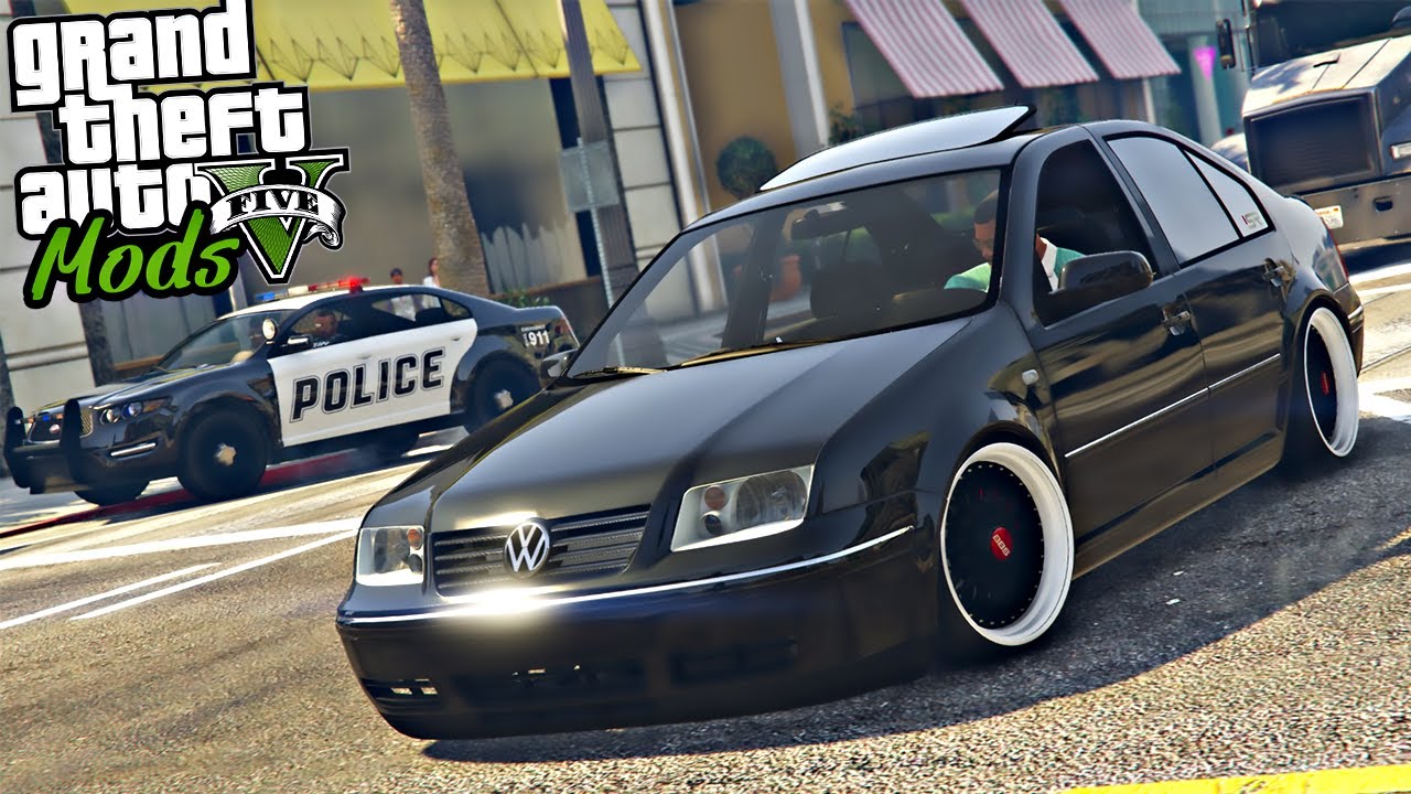 FUGA da POLICIA COM VOLKSWAGEN BORA - GTA 5 MODS
