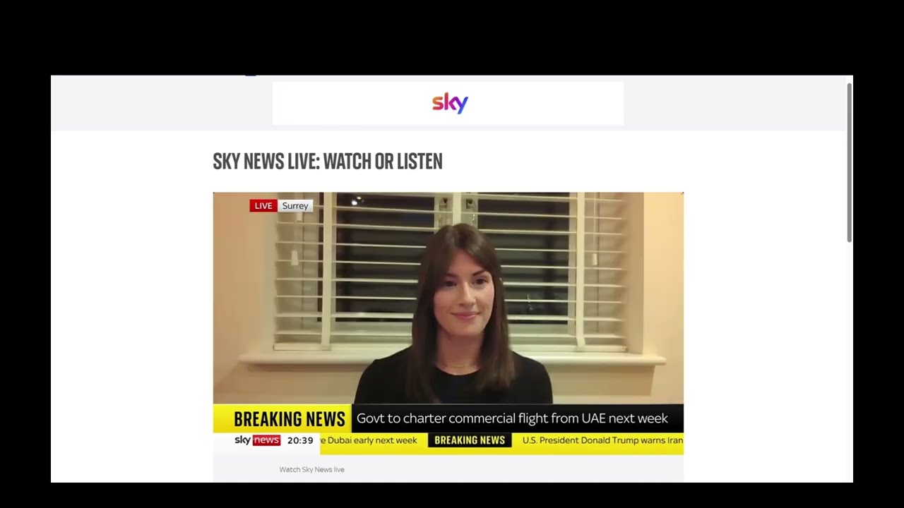 Lucy Stone, Regional Security Manager speaks to Sky News 07 03 2026