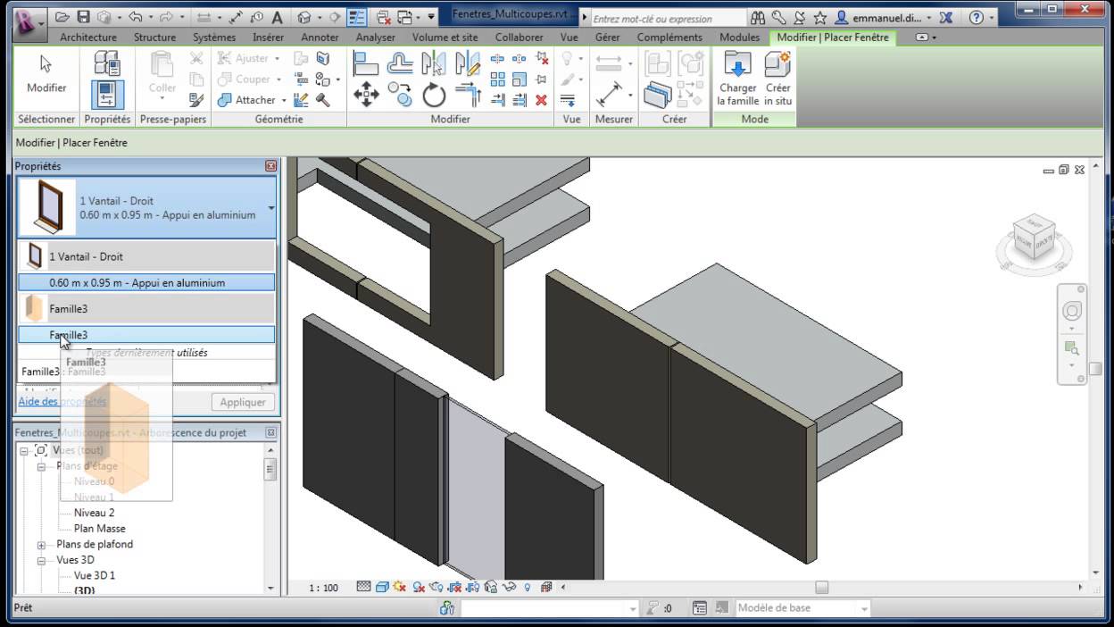 Autodesk Revit Architecture - Couper des entités de plusieurs catégories
