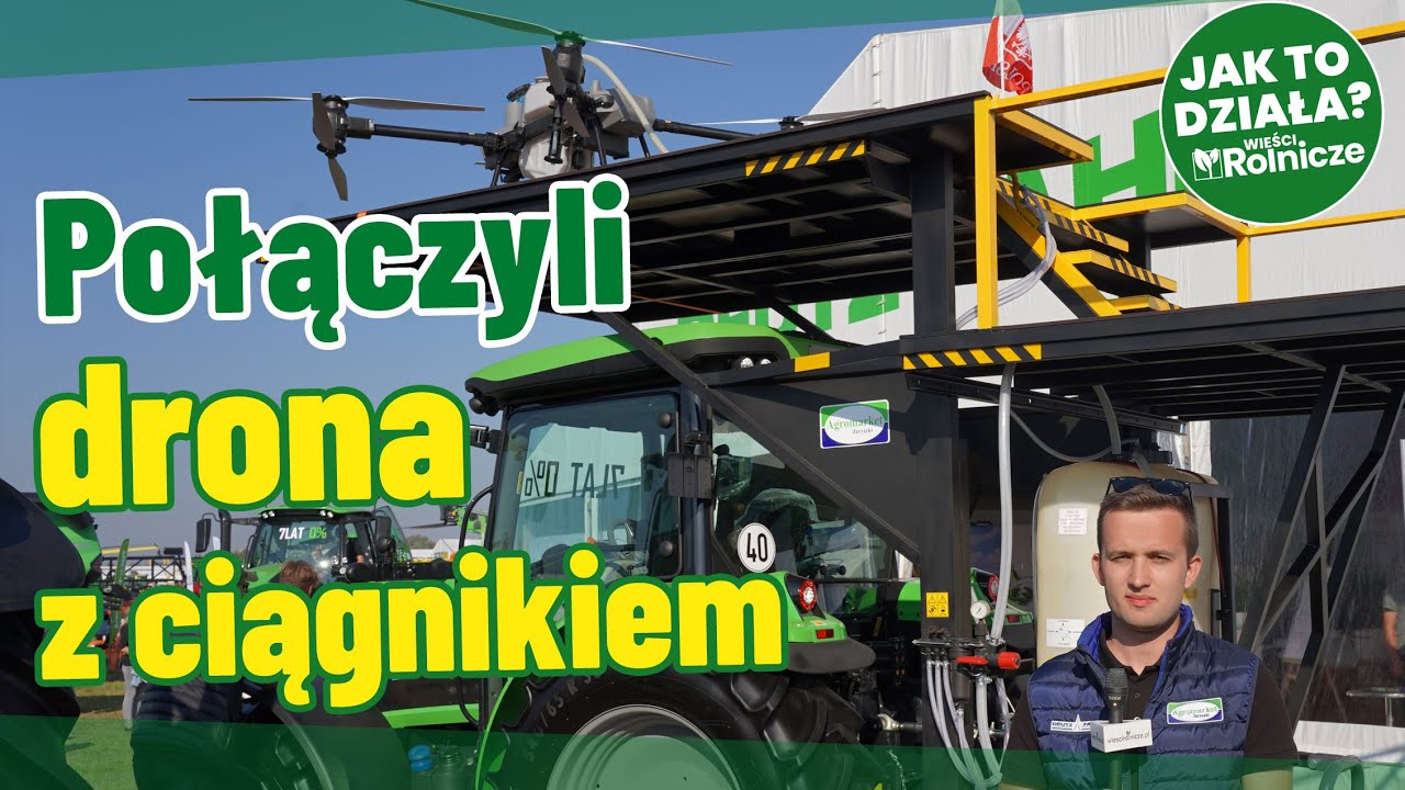 Prototyp ciągnika z platformą do największego drona w Europie