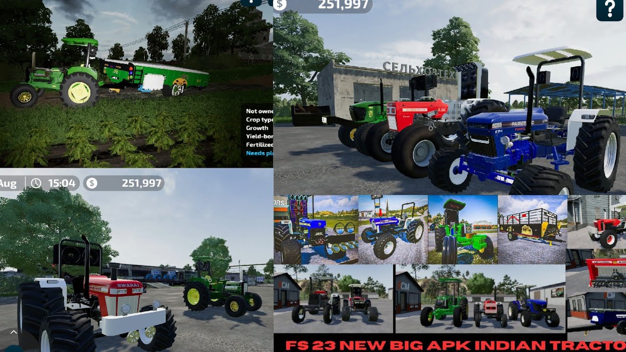 FS 23 NEW MAP MOD PACK AND ALL INDIAN TRACTOR MODS password in video