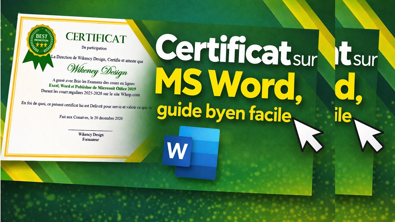 Comment créer un certificat professionnel sur Microsoft Word (Facile et rapide)