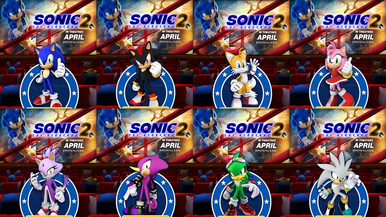 Sonic Dash x Sonic the Hedgehog 2 - SONIC VS SHADOW TAILS AMY BLAZE ESPIO JET SILVER