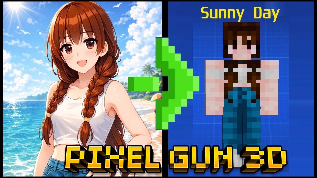 How to make a Sunny Day Girl Skin in Pixel Gun 3D