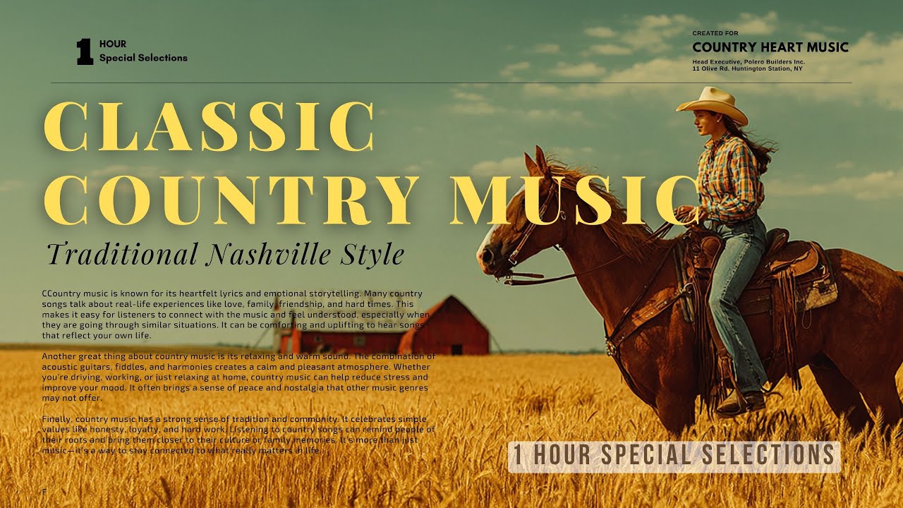 Real Country Music from Nashville | Authentic Nashville Sound for Relaxing, Driving or Dreaming