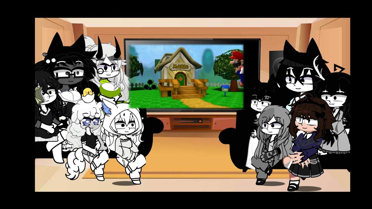 Gacha harem FPE react to it's a me from smg4 abbie as Mario/ Edward as smg4/ oliver as smg3/😃😄