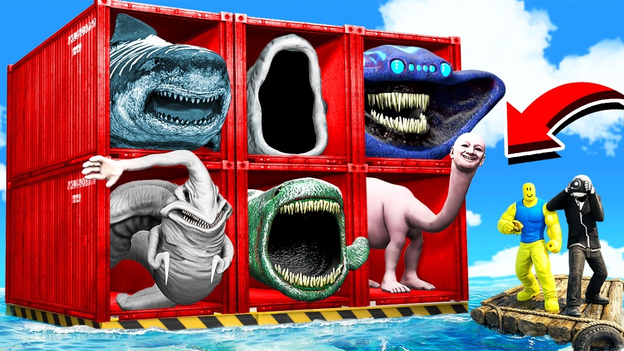ABRIENDO CONTENEDORES de CRIATURAS DEL OCEANO en Garry’s Mod 😱