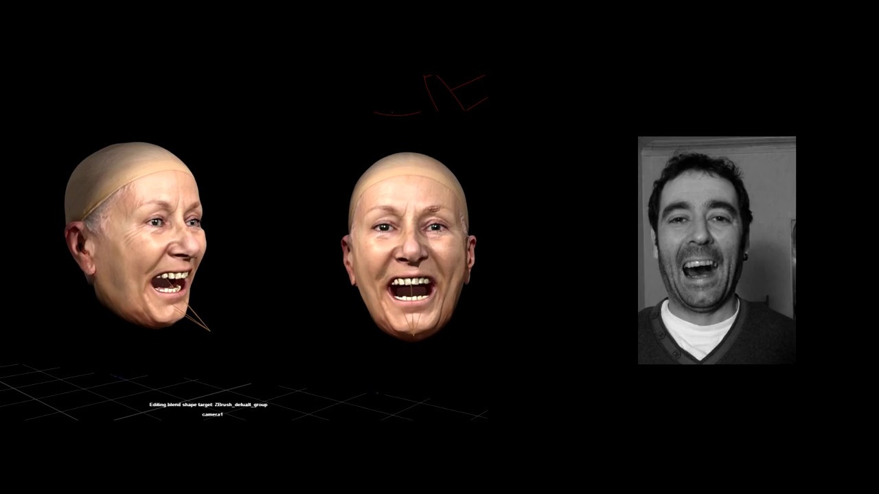 Facial Mocap rig with scans  work in progress