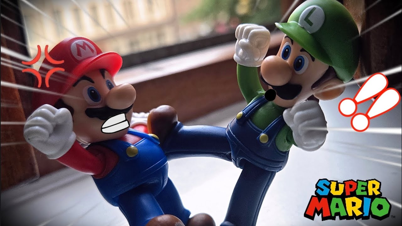 Mario & Luigi Bump Into Each Other - Stop Motion