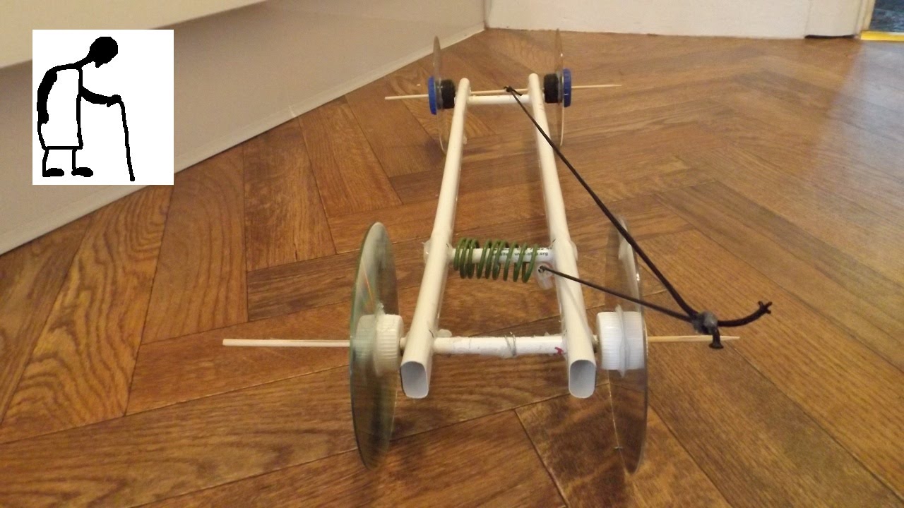 Home made SPRING powered car - Torsion not Tension