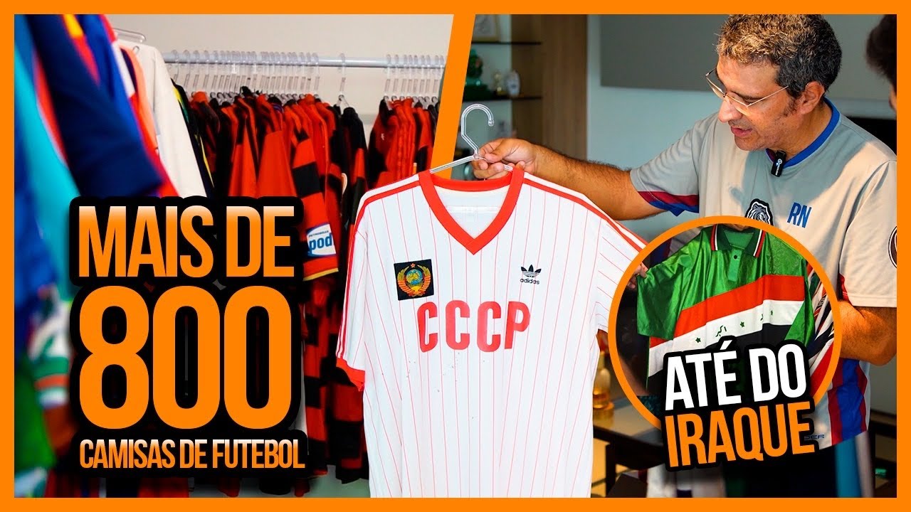 MAIS DE 800 CAMISAS DE FUTEBOL: RELÍQUIAS DE CLUBES E SELEÇÕES
