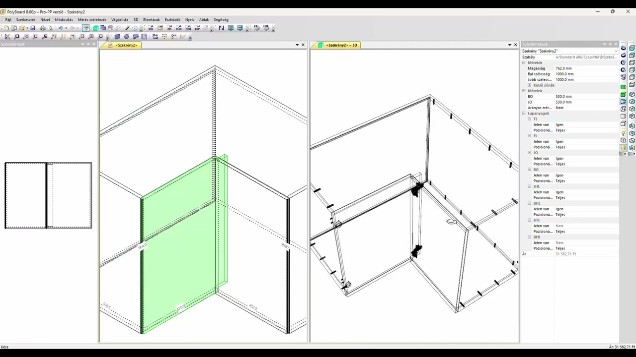 PolyBoard - Láttam egy videót: Sarokajtó megoldás ( Nesting gyártással !! )